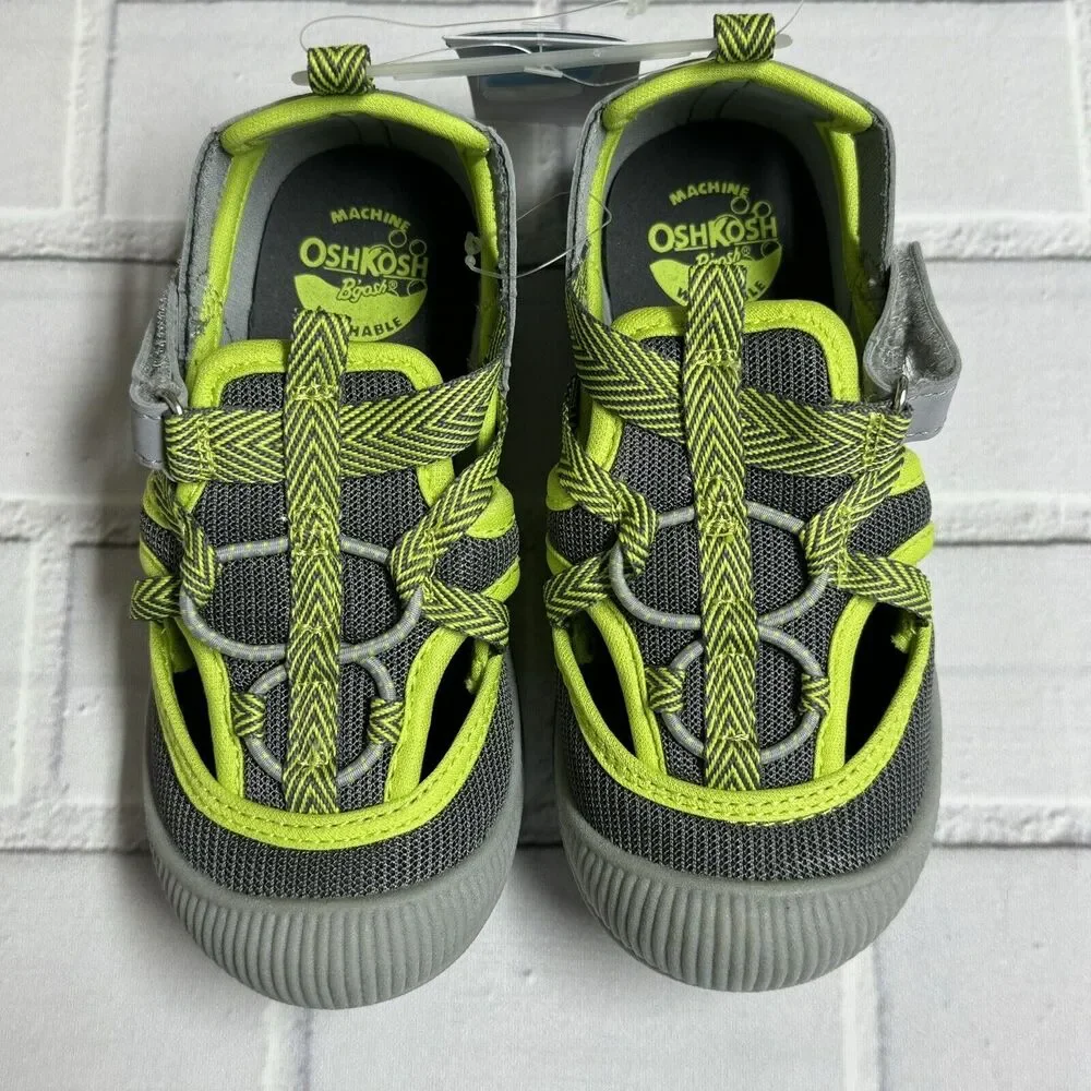OshKosh Everplay Flexible Outsole Bump Toe Sandal Toddler Size 11 Green